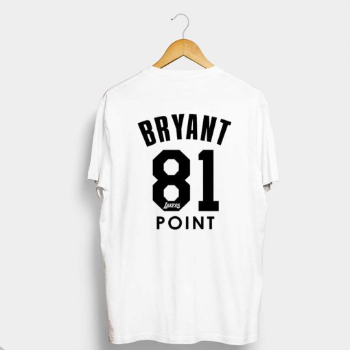 KOBE BRYANT 81 POINTS WHITE T-SHIRT BACK KM