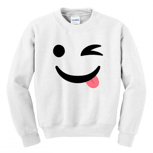 Silly Wink Emoji Sweatshirt KM