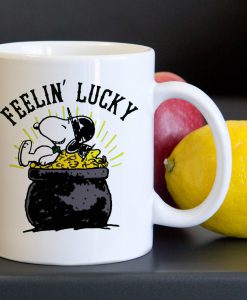 Snoopy Feelin Lucky Tea Coffee Classic Ceramic Mug KM