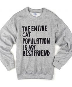 The Entire Cat Population is My Bestfriend Sweatshirt KM