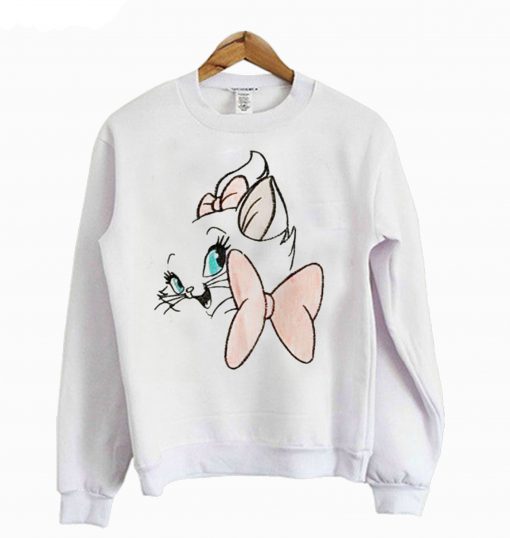 White Round Neck Lace Bow Sweatshirt KM