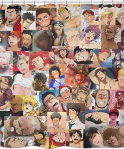 Ahegao Color Shower Curtain KM