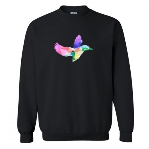 Amazingphil Geometric Rainbow Hummingbird Sweatshirt KM