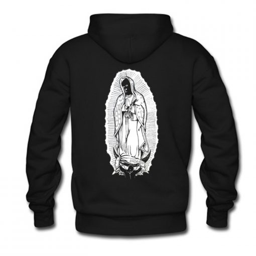 Badwood Virgin Mary Hoodie Back KM