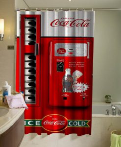 Coke Vending Machine Coca Cola Shower Curtain KM