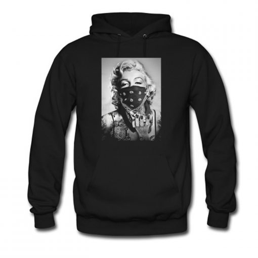 Marilyn Monroe Black Bandana Hoodie KM