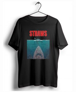 Straws Turtles Jaws Shark TShirt KM