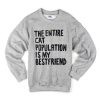 The Entire Cat Population is My Bestfriend Sweatshirt KM