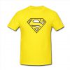 Yellow Superman Logo T Shirt KM