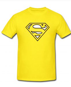 Yellow Superman Logo T Shirt KM