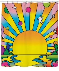 Cosmic Sun Shower Curtain KM