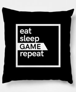 Eat Sleep Game Repeat Pillow KM