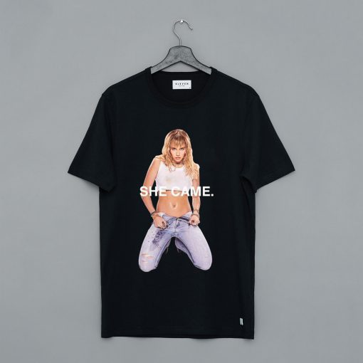 Miley Cyrus She Came Black T Shirt KM