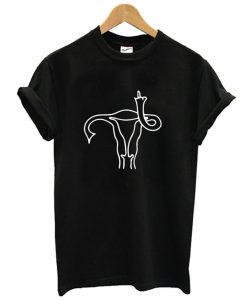 Pro Choice Middle Finger Uterus T Shirt KM