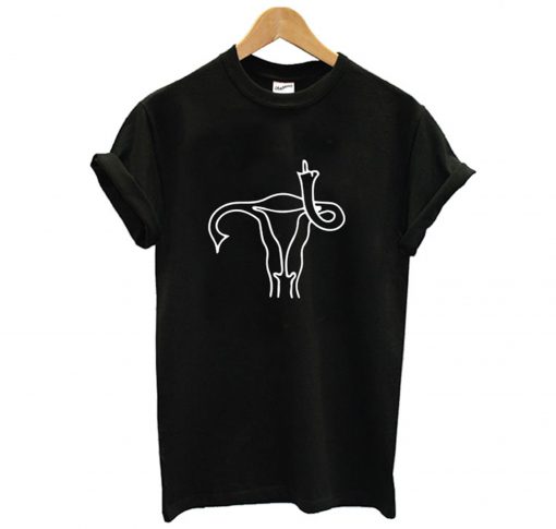 Pro Choice Middle Finger Uterus T Shirt KM