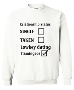 Relationship Status Lowkey dating Flamingeos Sweatshirt KM