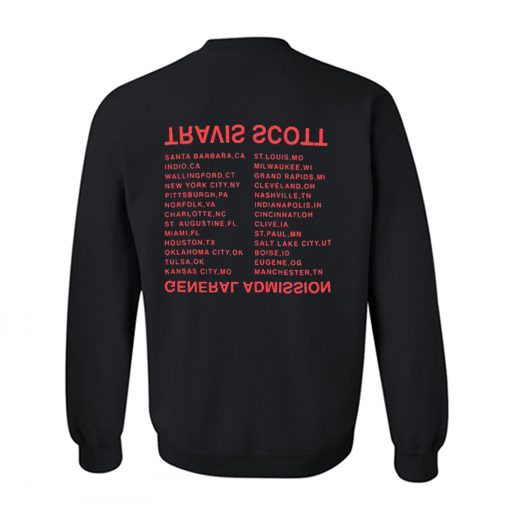 Travis Scott General Admission Sweatshirt Back KM