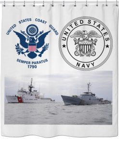 US Navy and US Coast Guard Shower Curtain KM