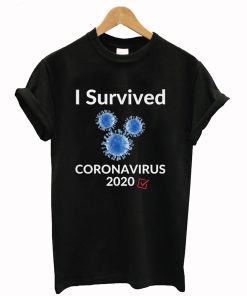 I Survived Corona Virus 2020 T-Shirt Black KM