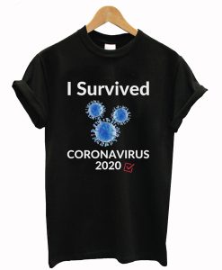 I Survived Corona Virus 2020 T-Shirt Black KM