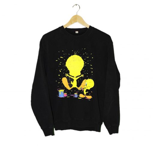 TWEETY Looney Tunes Sweatshirt Black KM