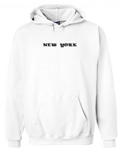 New York White Hoodie KM