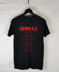 Down 4 u Ja Rule Ashanti T-Shirt Back KM