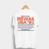 Nirvana USA 91 T-Shirt Back KM