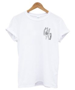 Positive Power Fingers Peace Sign T-Shirt KM