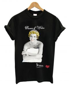 Princess of Wales Diana Black T Shirt KM