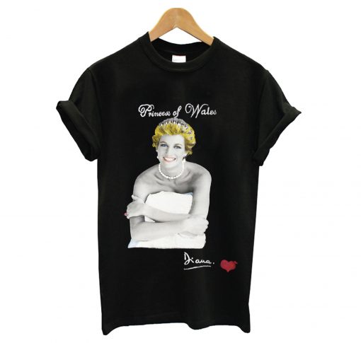 Princess of Wales Diana Black T Shirt KM