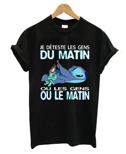 Stitch Je deteste Les gens du matin ou Les gens ou le matin T-Shirt KM