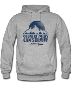 Country Folks can survive Hoodie KM