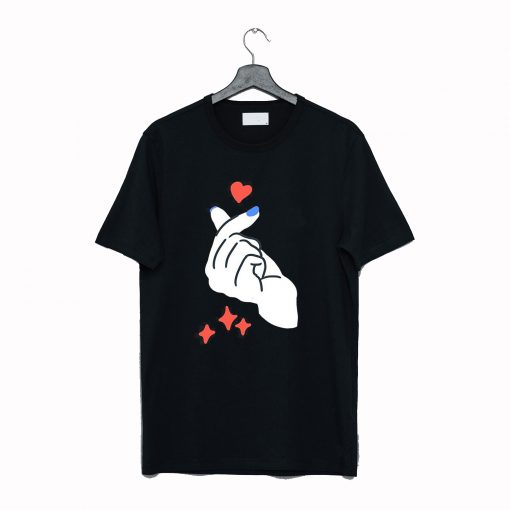 Korean Finger Heart I Love You T-Shirt KM