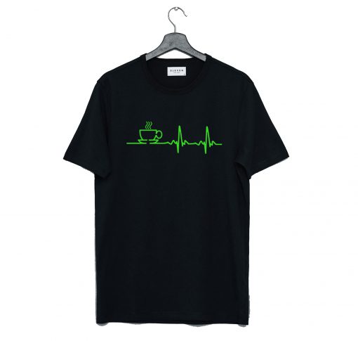 Morning Coffee Heartbeat T-Shirt KM