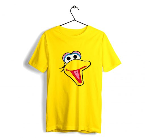 BIG BIRD FACE Sesame Street Yellow T Shirt KM