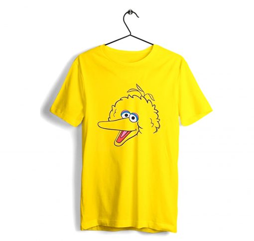 Big Bird Face with Hair Yellow T Shirt KM