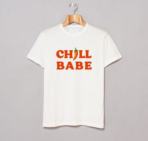 Chill babe T Shirt White KM