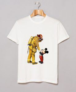 Firefighter Fireman and Mickey Mouse T Shirt KM