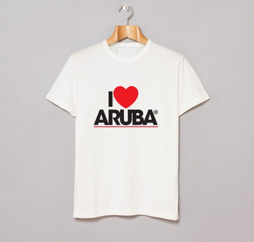 I Love Aruba Logo T Shirt KM