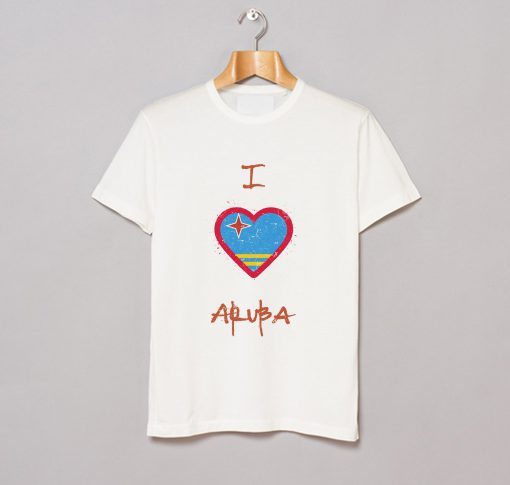 I love Aruba T-Shirt White KM