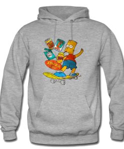Jerzees Krusty Burger Bart Simpson Hoodie KM