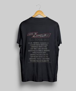 Led Zeppelin Cities 1977 Tour T Shirt Back KM