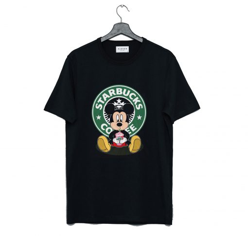 Mickey Mouse Drinking Starbucks T-Shirt KM