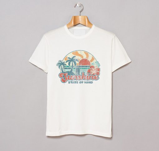 Sunshine State Of Mind Retro 60s Faded Summer T-Shirt KM