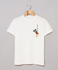 Disney Boys Mickey Mouse Climbing Silhouettes T-Shirt White KM