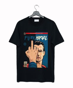 Fuck Marvel Superman Black T-Shirt KM