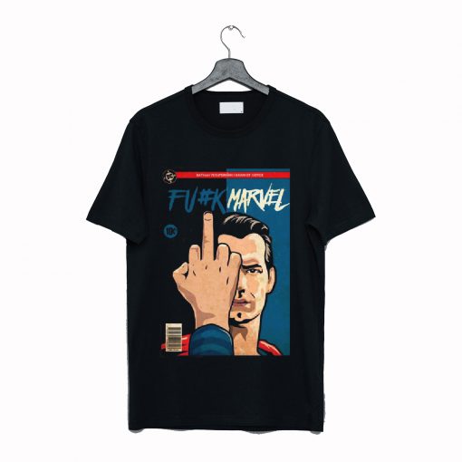 Fuck Marvel Superman Black T-Shirt KM