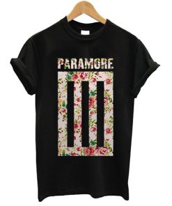 Paramore Logo Bars Floral T Shirt KM