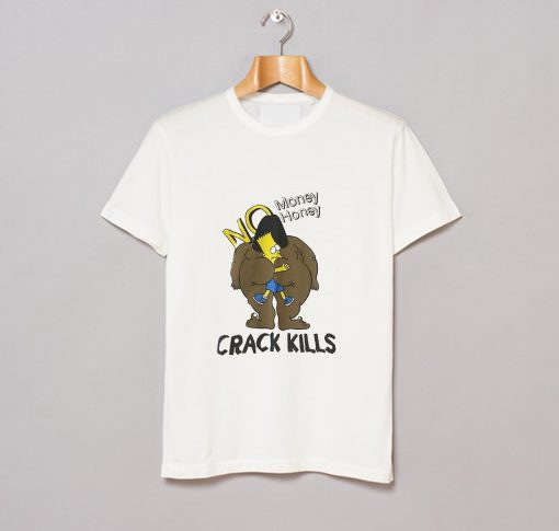 VINTAGE BART SIMPSON Crack Kills Money Honey T Shirt KM